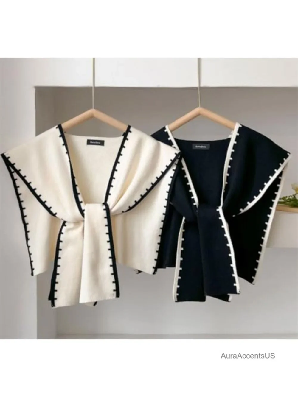 Knitted Shawl Wrap for Women Cashmere Scarf Cardigan Cape Poncho Travel Wrap